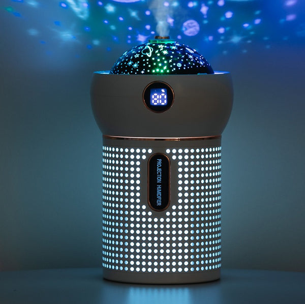 Starry Sky Projector Humidifier – 3-in-1 Night Light & Mist Diffuser